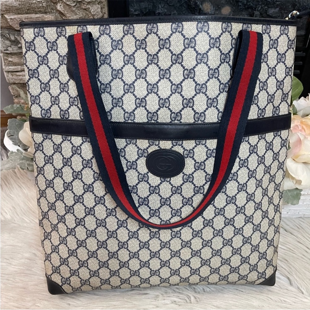 Gucci Blue Ophidia Tote Bag